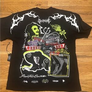 Black Graphic Tee with Bold Design